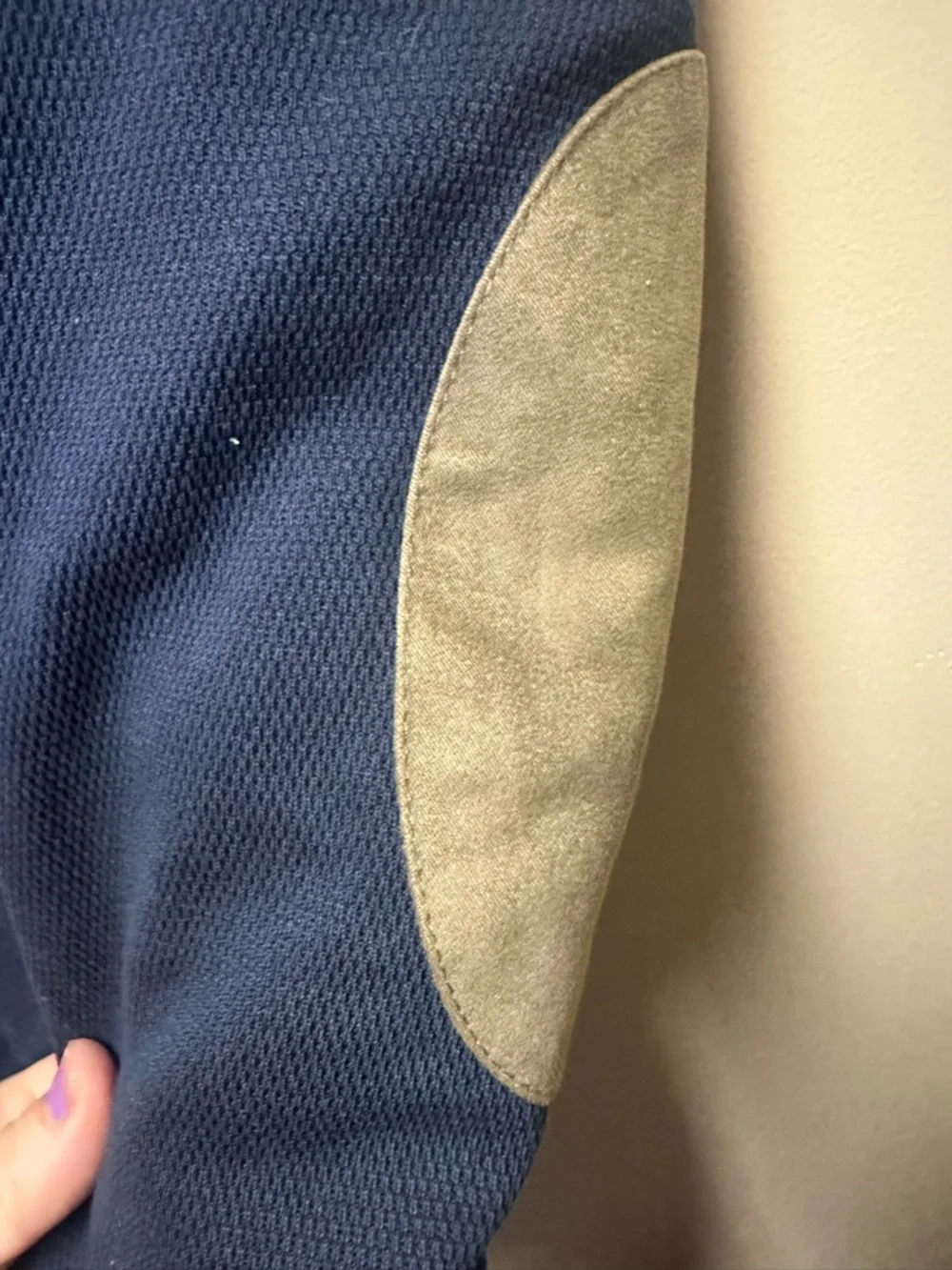 Vtg Zara Man Navy Knit Blazer with Red & Gray Chest Trim